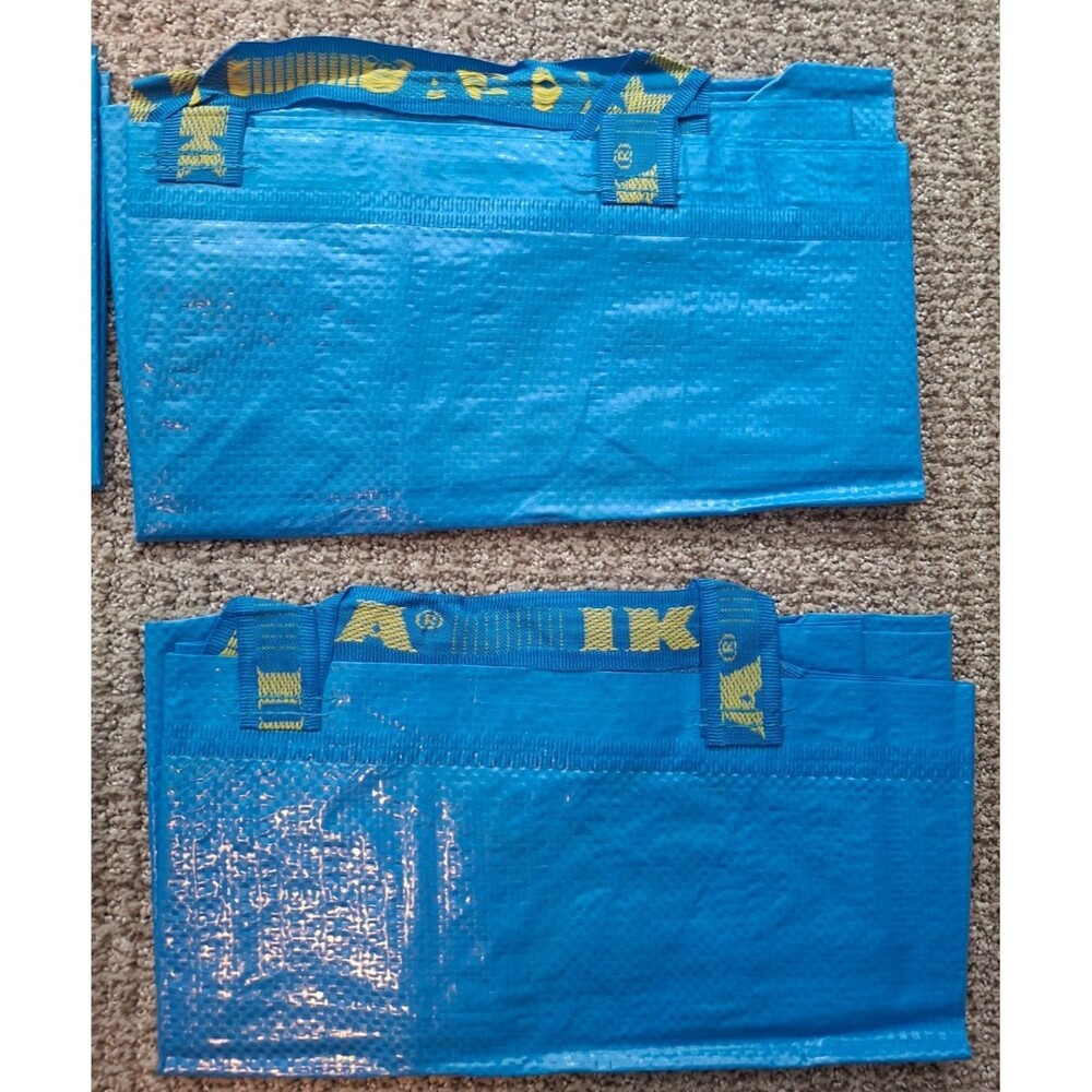 Lot of 4 IKEA Large 19 Gallon Bags Shopping Laundry Grocery Storage FRAKTA - Picture 3 of 4